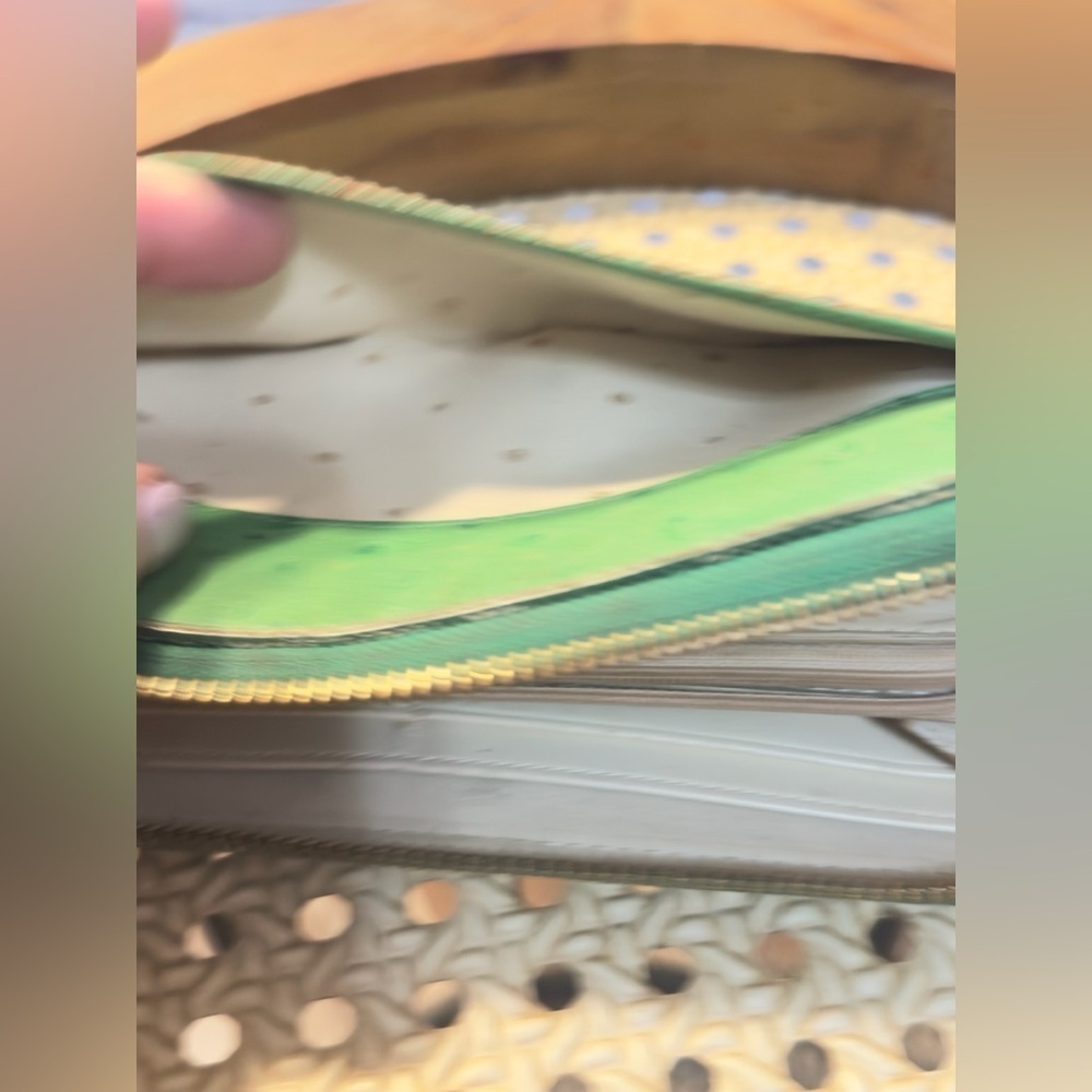 Kate Spade Kelly Green Ostrich Leather wallet - Picture 6 of 10